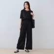 インディヴィ ヴァイ(INDIVI V.A.I)の【日本製／SETUP可能】ガーゼ素材ワイドパンツ4