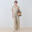 インディヴィ ヴァイ(INDIVI V.A.I)の【日本製／SETUP可能】ガーゼ素材ワイドパンツ8