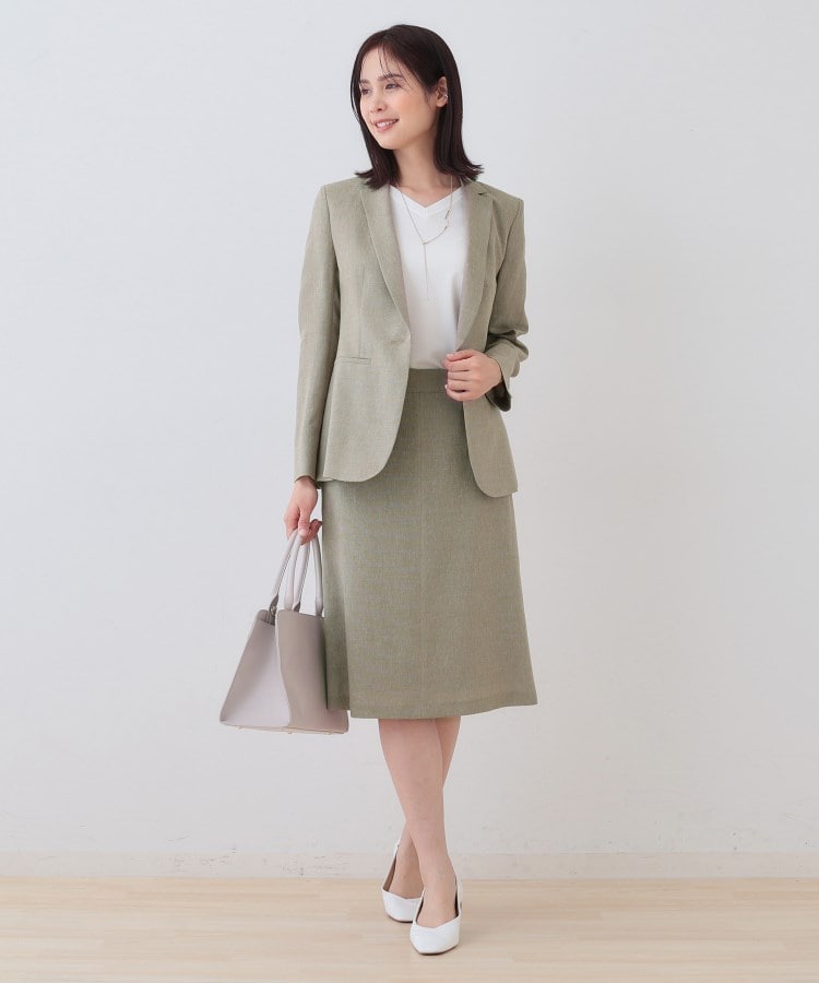 インディヴィ ヴァイ(INDIVI V.A.I)の【日本製】リネンライクセミフレアースカート8