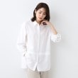 インディヴィ ヴァイ(INDIVI V.A.I)の春SALE！【日本製／インポート素材】重ね着風オーバーサイズブラウス ホワイト(001)