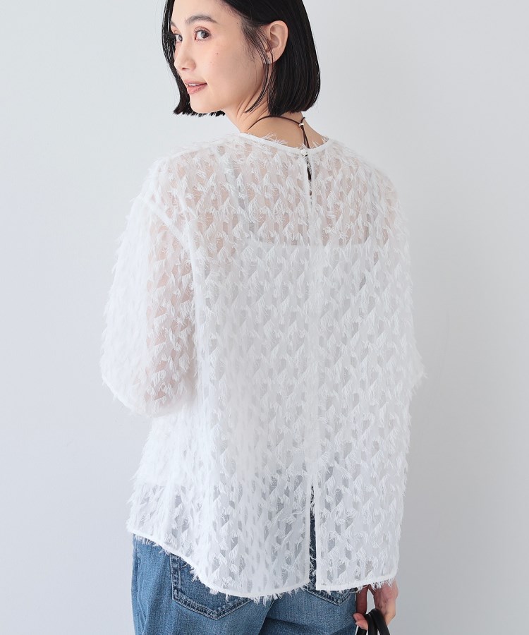 インディヴィ(INDIVI)の春SALE！【トレンド／ヘアリー】フリンジカットジャカードTブラウス3