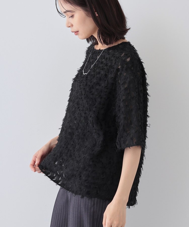 インディヴィ(INDIVI)の春SALE！【トレンド／ヘアリー】フリンジカットジャカードTブラウス6