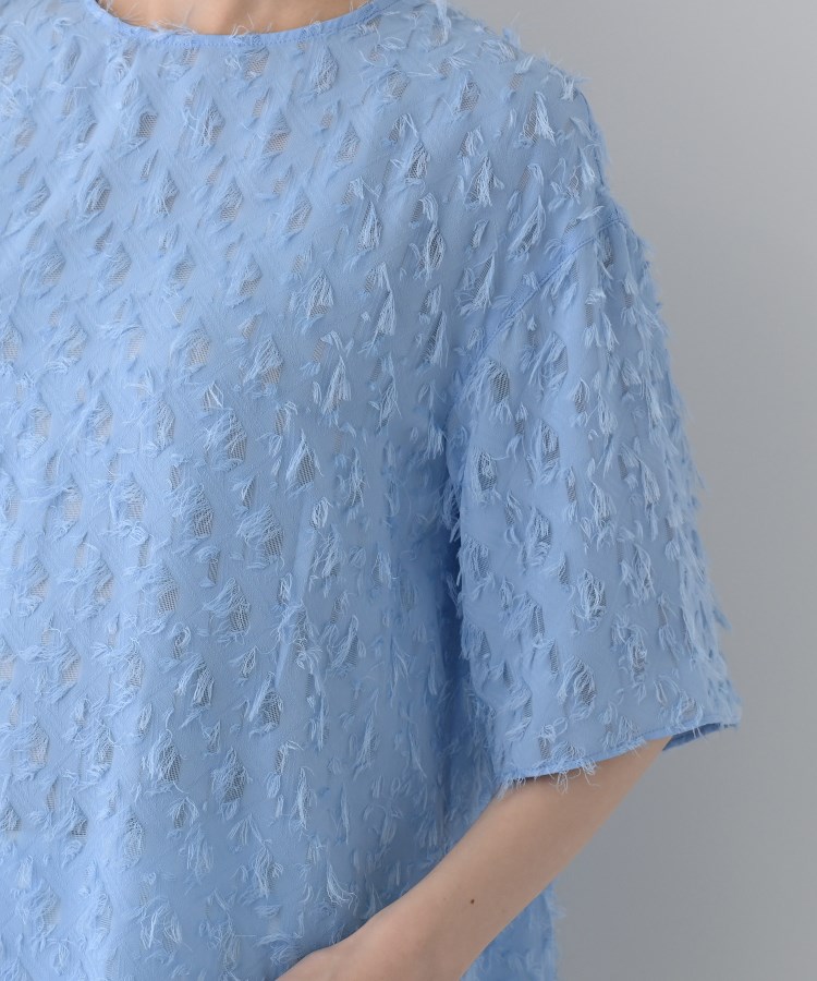 春SALE!【トレンド/ヘアリー】フリンジカットジャカードT 春SALE!【トレンド/ヘアリー】フリンジカットジャカードT