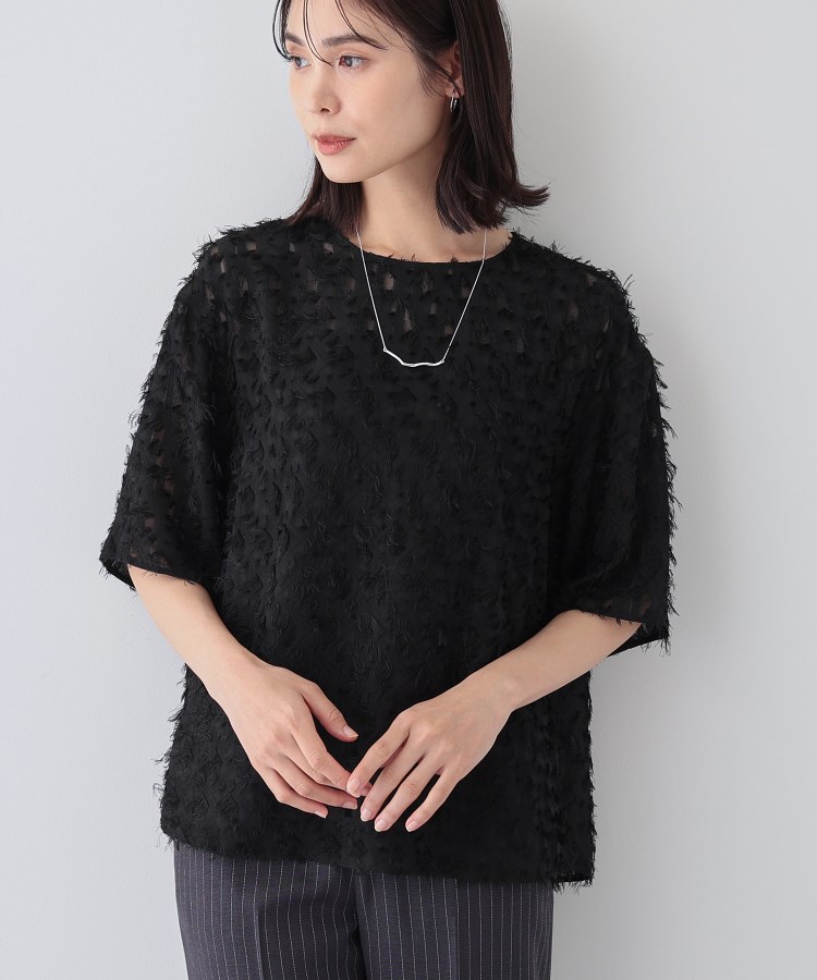 春SALE!【トレンド/ヘアリー】フリンジカットジャカードT 春SALE!【トレンド/ヘアリー】フリンジカットジャカードT