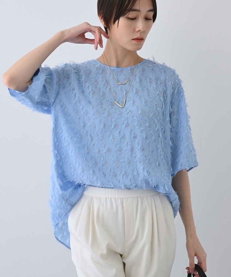 春SALE!【トレンド/ヘアリー】フリンジカットジャカードT 春SALE!【トレンド/ヘアリー】フリンジカットジャカードT