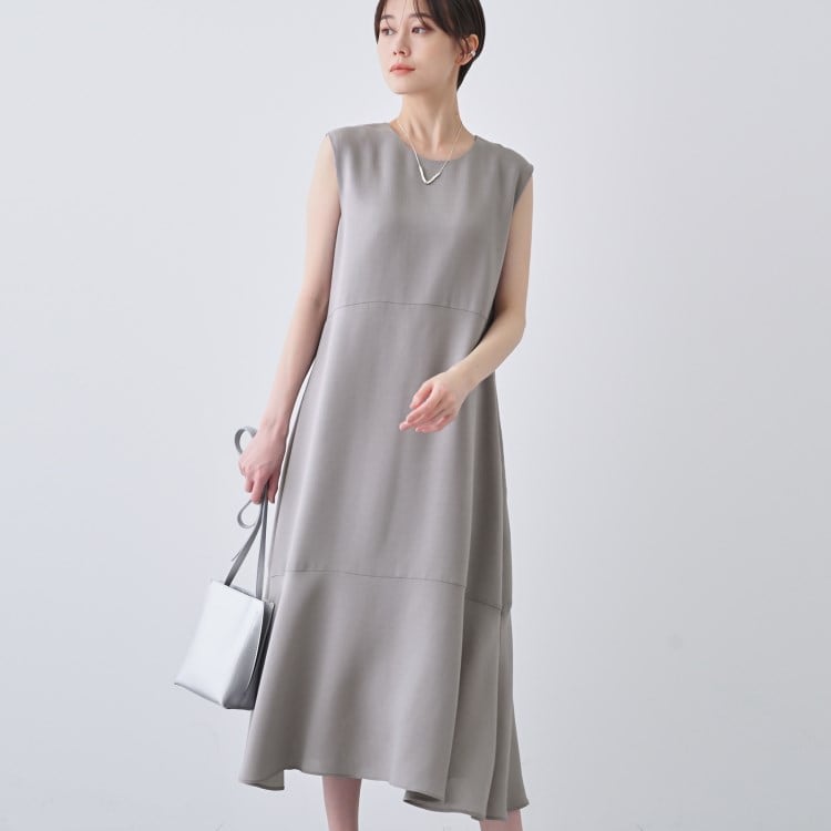 春SALE！【日本製／トリアセテート】ボリュームヘムデザイン