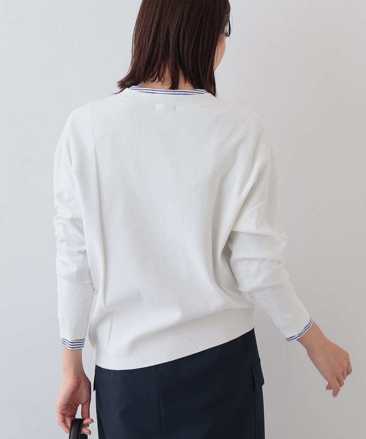 インディヴィ(INDIVI)の春SALE！【洗える】アシメデザイン ドルマンスリーブニット3