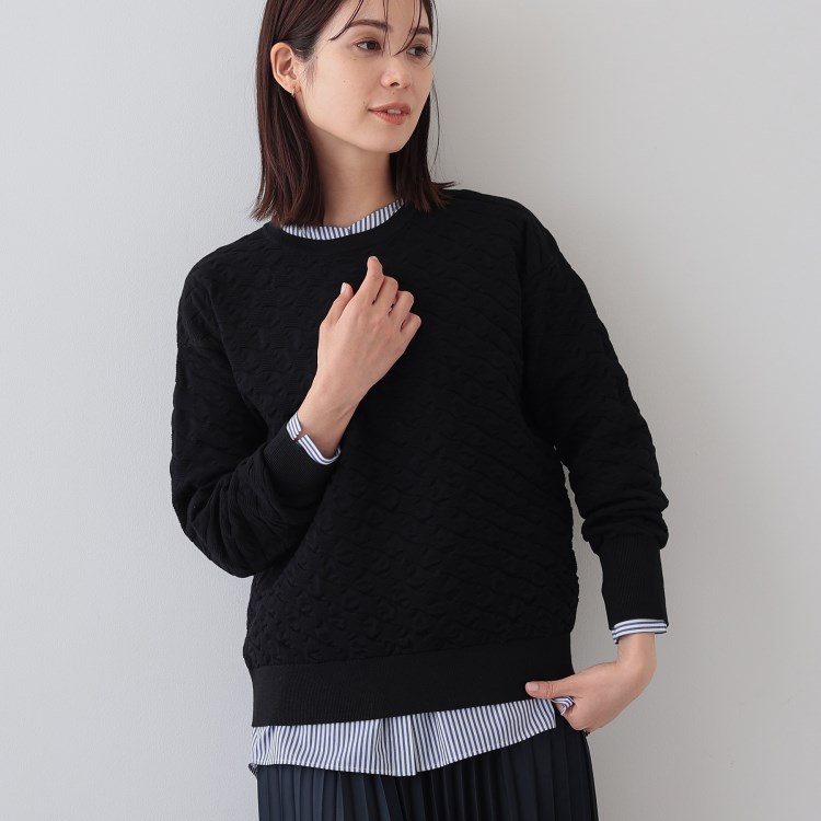インディヴィ(INDIVI)の春SALE！【洗える／コットン混】ふくれジャカードニット ニット/セーター
