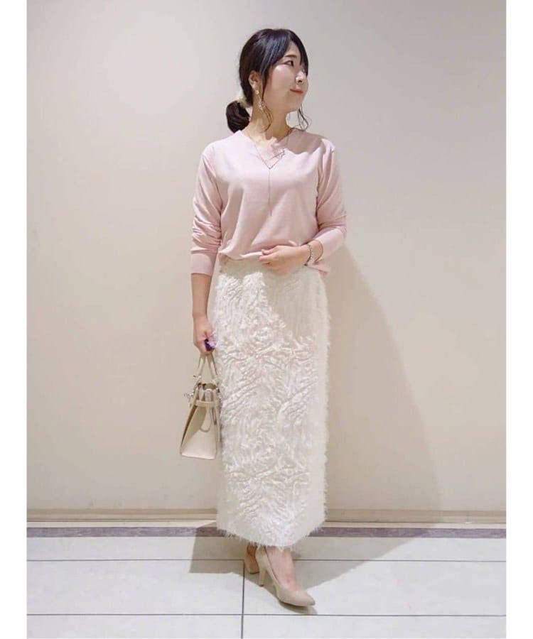 インディヴィ(INDIVI)の春SALE！【洗える／シルク混】きれいめVネックニット27