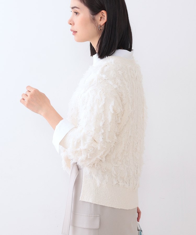 インディヴィ(INDIVI)の春SALE！【洗える】フリンジ ジャカードニット2