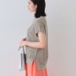 インディヴィ(INDIVI)の【和紙混素材】フレンチスリーブミックスカラーニット6