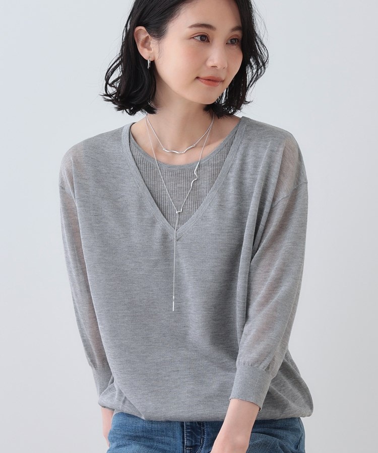 洗える／Tシャツライク】オーバーサイズニット（ニット/セーター