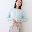 インディヴィ(INDIVI)の春SALE！【洗える】ブラウスコンビ ニットカーディガン ライトグリーン(020)