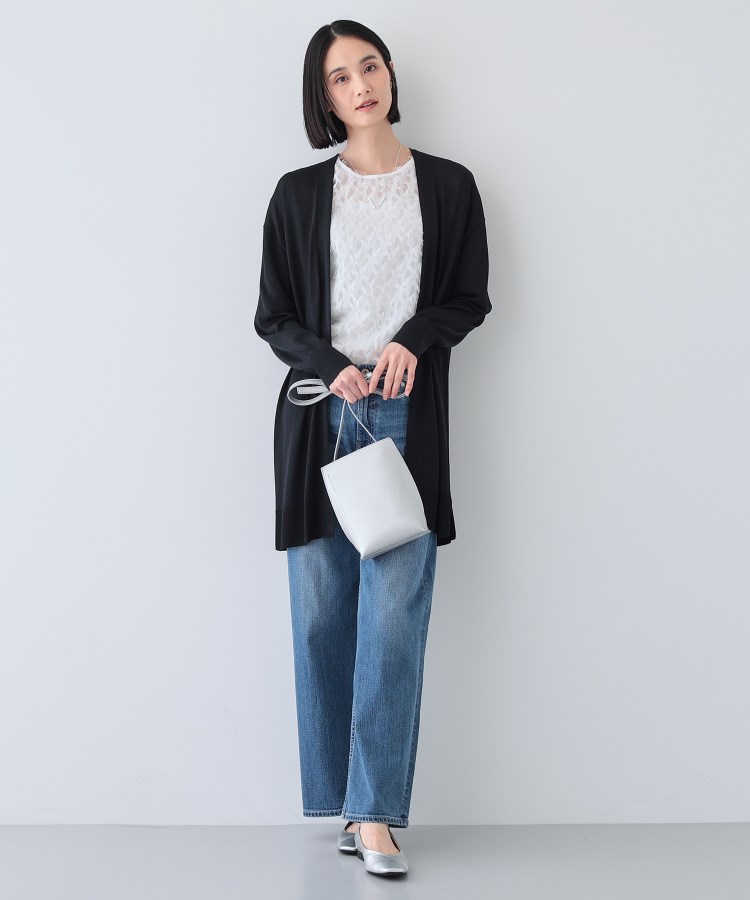 インディヴィ(INDIVI)の春SALE！【洗える／肌触り◎】ミニマムデザイン ニットカーディガン8