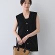 インディヴィ(INDIVI)の春SALE！【コットンペーパー素材】ニットジレカーディガン2