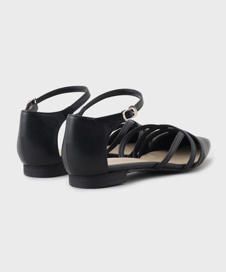 インディヴィ(INDIVI)の春SALE！【合皮】クロスストラップ フラットサンダル3