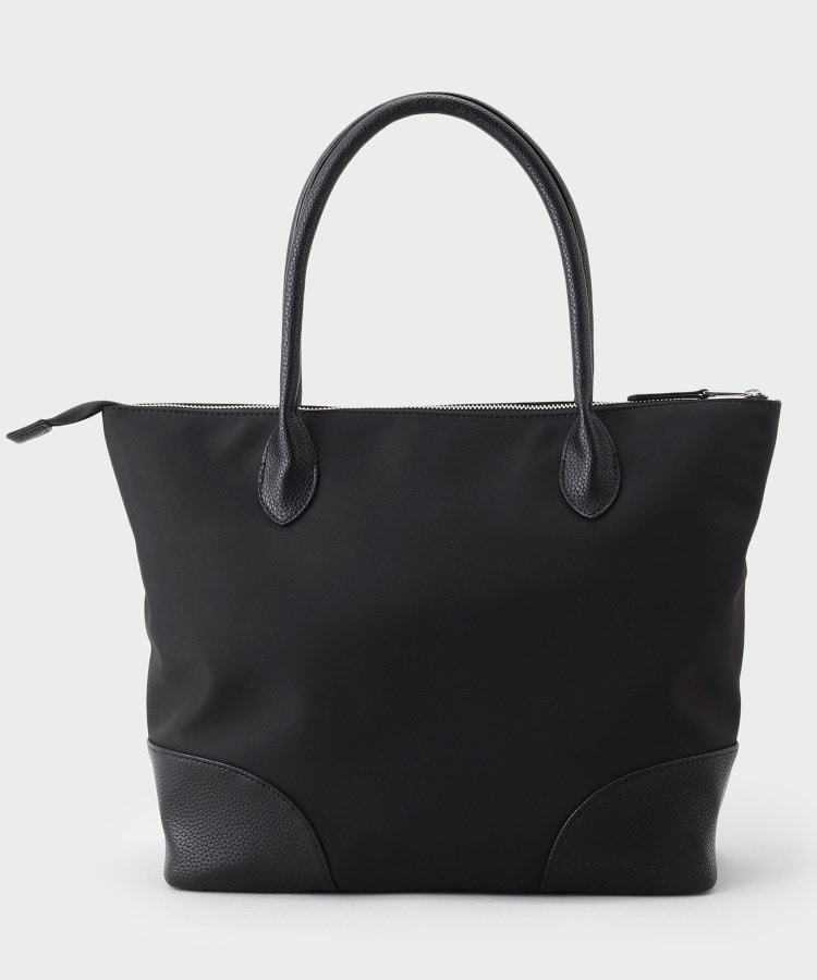インディヴィ(INDIVI)の春SALE！【軽量／合皮／A4収納可能】素材コンビラージバッグ3