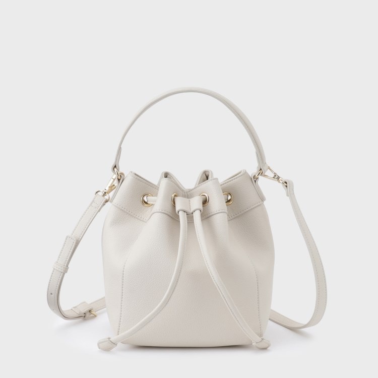 インディヴィ(INDIVI)の春SALE！【合皮／ショルダー付き】巾着型バッグ ショルダーバッグ