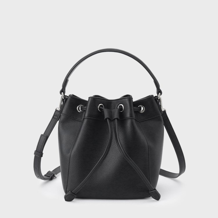 インディヴィ(INDIVI)の春SALE！【合皮／ショルダー付き】巾着型バッグ ショルダーバッグ