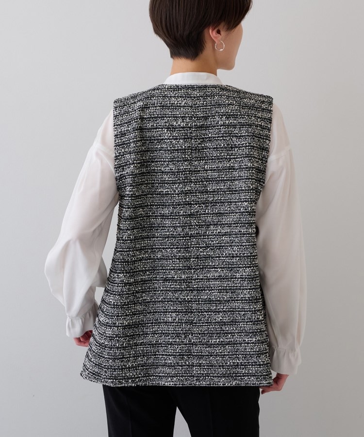 インディヴィ(INDIVI)の春SALE！【2点セット／UVケア】ツイードジレ＆ボウタイブラウス カセット服16