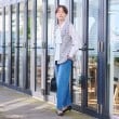 インディヴィ(INDIVI)の春SALE！【2点セット／UVケア】ツイードジレ＆ボウタイブラウス カセット服40