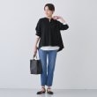 インディヴィ(INDIVI)の春SALE！【洗える／凹凸素材】ブラウスライク デザインジャージトップス4