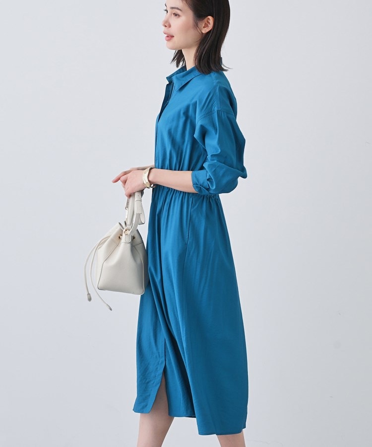 インディヴィ(INDIVI)の春SALE！【洗える／2WAY】ワッシャー素材シャツ羽織りワンピース10