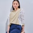 インディヴィ(INDIVI)の新色登場！【洗える／体型カバー】レースコンビトップス35
