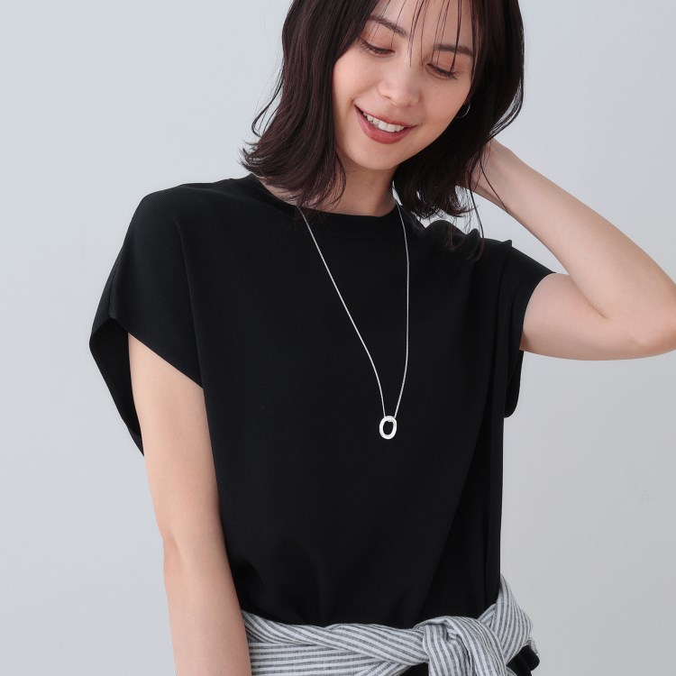 インディヴィ(INDIVI)の【洗える／SETUP可能】フレンチスリーブ イージーニット ニット/セーター