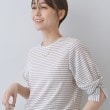 インディヴィ(INDIVI)の【洗える／吸水速乾／UVケア】ねじりデザイン袖カットソー ライトベージュ(251)