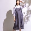 インディヴィ(INDIVI)の春SALE！【洗える／UVケア】スリップワンピース グレー(012)