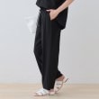 インディヴィ(INDIVI)の【洗える／UVケア／SETUP可能】ドロストワイドパンツ10