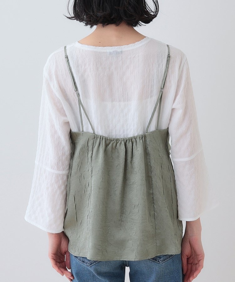 インディヴィ(INDIVI)の春SALE！【2点セット／洗える】カセット服 キャミ＆ブラウス セットトップス23