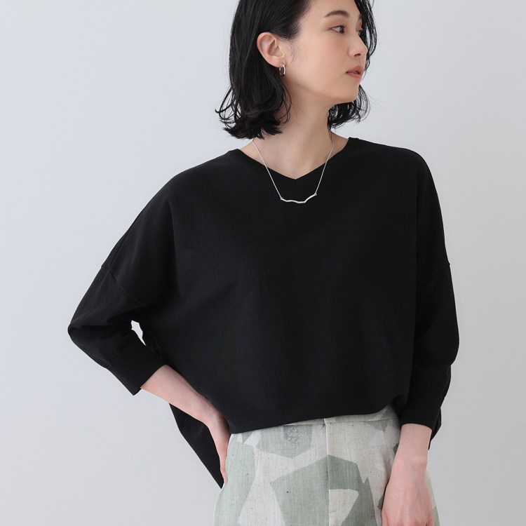 インディヴィ(INDIVI)の春SALE！【洗える】コットンリネン ドルマンニット ニット/セーター