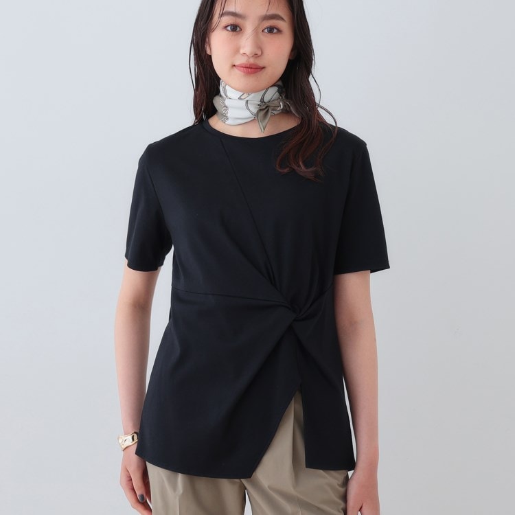 インディヴィ(INDIVI)の春SALE！【洗える】ねじりデザインTシャツ