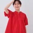 インディヴィ(INDIVI)の【通気性◎撥水／UV／SETUP可能】アクティブブラウス レッド(062)