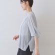 インディヴィ(INDIVI)の【洗える／ドット柄／凹凸素材】袖コンシャスドルマンブラウス9