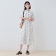 インディヴィ(INDIVI)の【洗える／UVケア／羽織り可能】フラワー柄前あきワンピース4