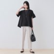 インディヴィ(INDIVI)の【洗える／体型カバー】凹凸素材フレアデザイントップス10
