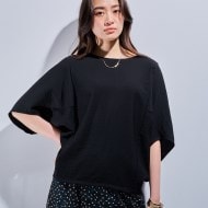 黒半袖ブラウス☆ワンダフルワールド