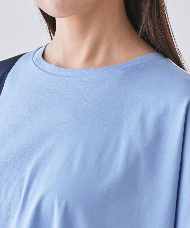 インディヴィ(INDIVI)の【洗える／汗ジミ防止】バイカラー＆アシメヘム Tシャツ22
