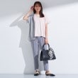 インディヴィ(INDIVI)の【洗える／汗ジミ防止】バイカラー＆アシメヘム Tシャツ12