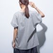 インディヴィ(INDIVI)の【洗える／汗ジミ防止】バイカラー＆アシメヘム Tシャツ7