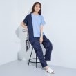 インディヴィ(INDIVI)の【洗える／汗ジミ防止】バイカラー＆アシメヘム Tシャツ19