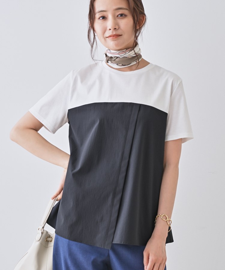インディヴィ(INDIVI)の【洗える／汗ジミ防止】ビスチェレイヤード風トップス9