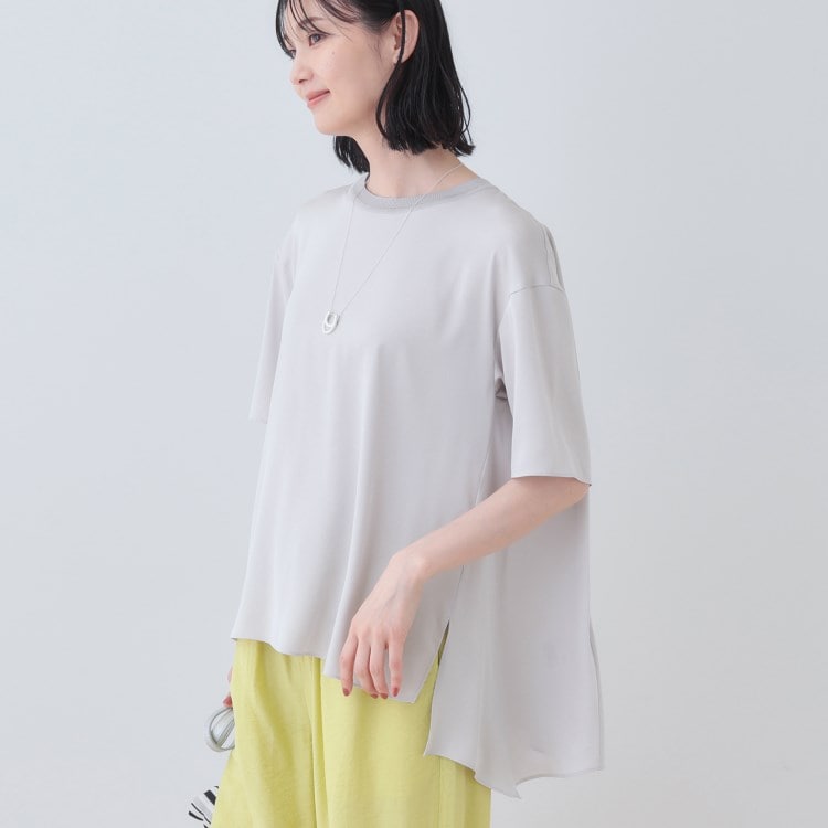 インディヴィ(INDIVI)の【バックシャン】デザインTブラウス カットソー