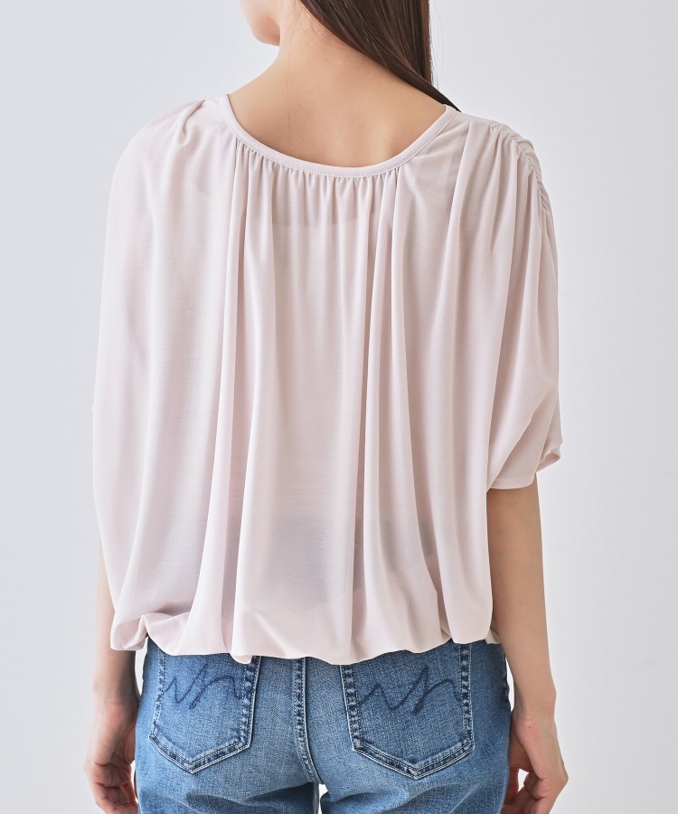 インディヴィ(INDIVI)の【洗える／体型カバー】シャーリングシアートップス24