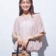 インディヴィ(INDIVI)の【洗える／体型カバー】シャーリングシアートップス ライトピンク(070)