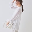 インディヴィ(INDIVI)の【洗える／シャーリング素材】ボリューム袖エアリーブラウス2