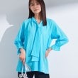 インディヴィ(INDIVI)の【洗える／シャーリング素材】ボリューム袖エアリーブラウス14